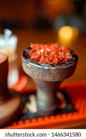 Fresh shisha coals on bowl