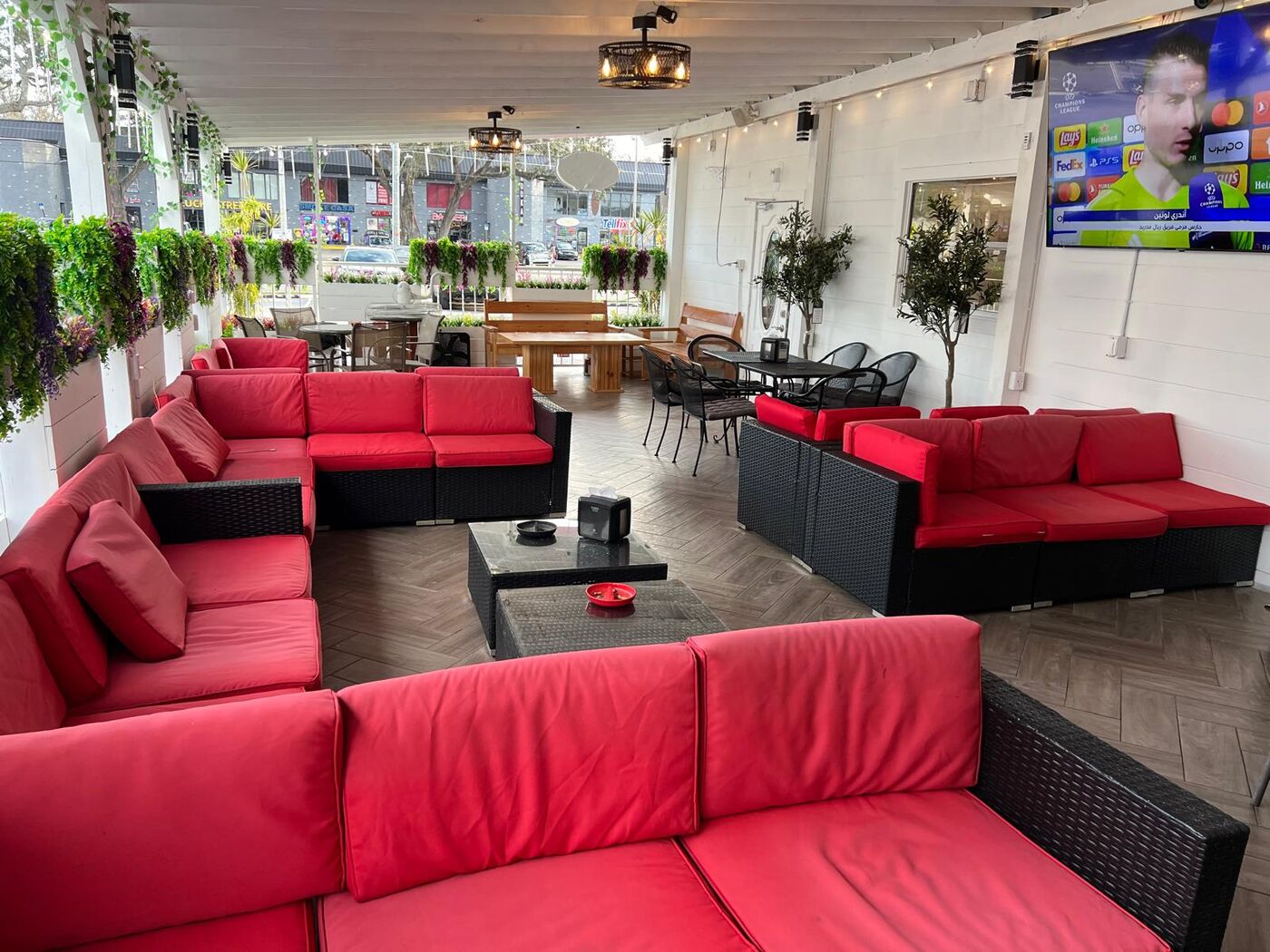 Babylon Hookah Lounge patio seating area